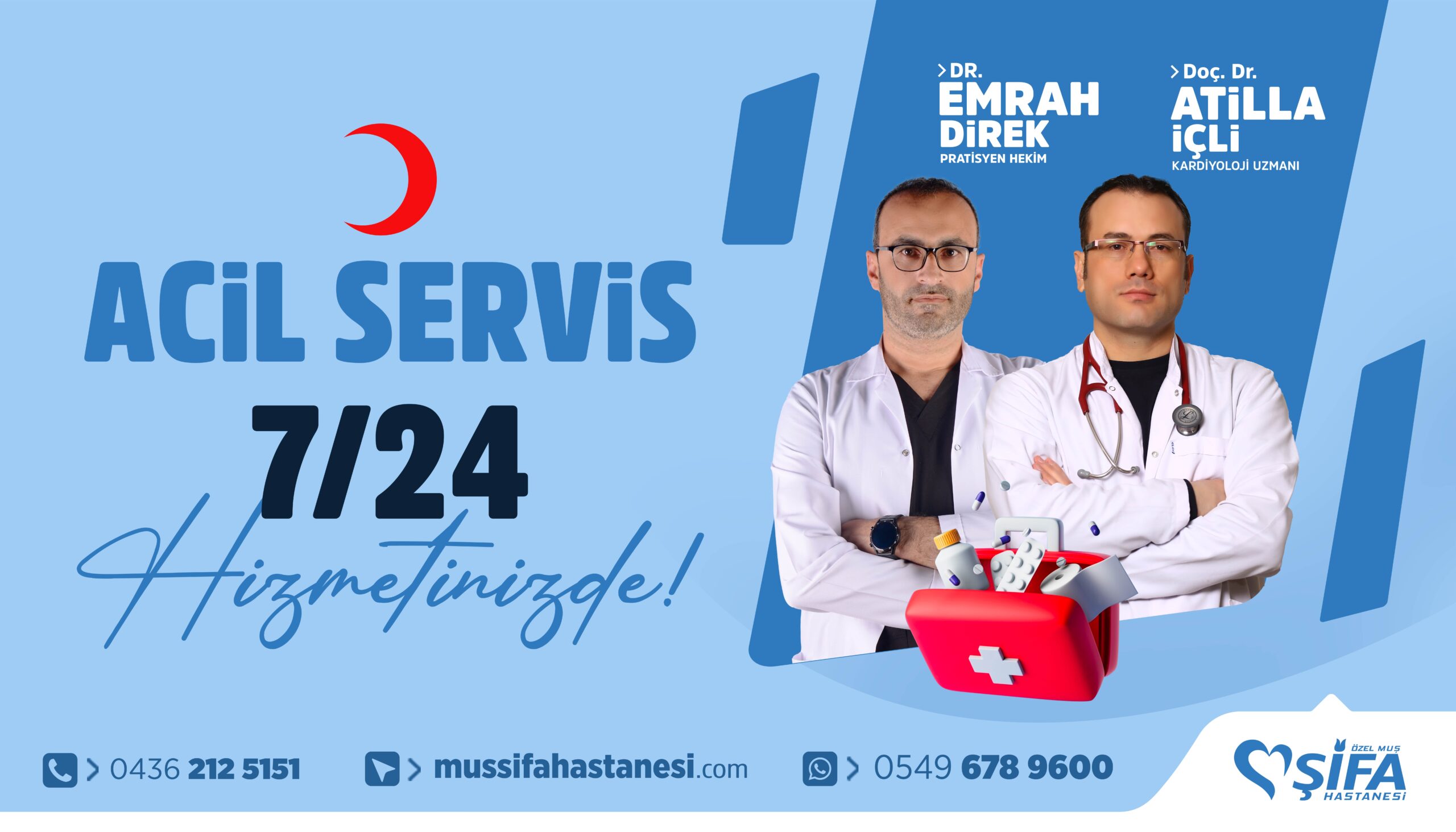 Acil Servis 7/24 hizmetinizde !